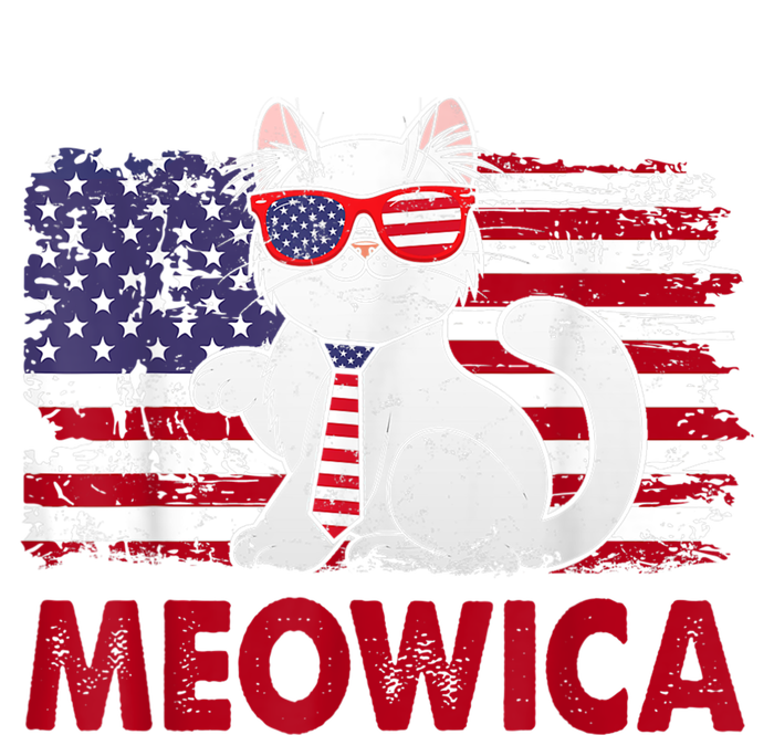 Meowica Cat Lover Usa Flag Independence Day 4th Of July Sustainable Bucket Hat