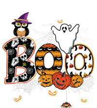 Boo Creepy Owl Pumpkin Ghost Funny Halloween Costume Toddler Zip Fleece Hoodie