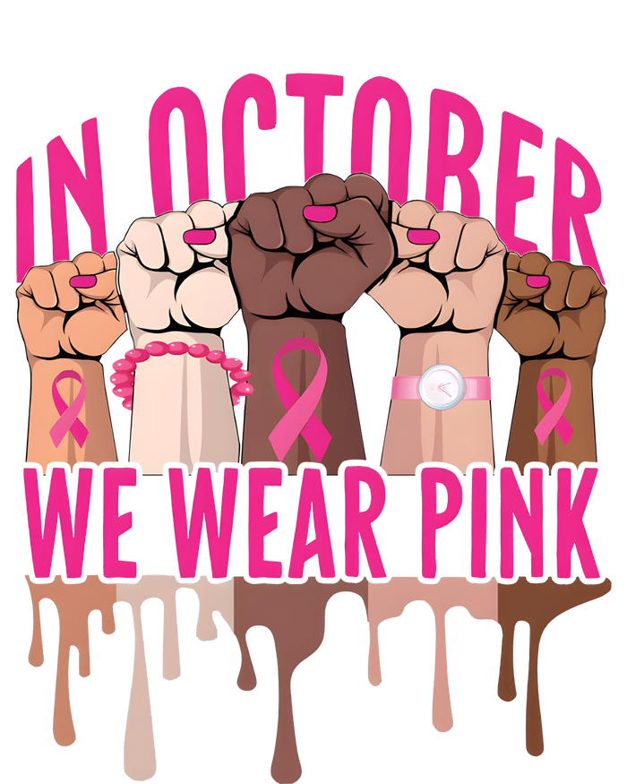 Strong Hands Breast Cancer In October We Wear Pink T-Shirt