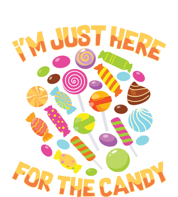 IM Just Here For The Candy Funny Halloween Pun Tie-Dye T-Shirt