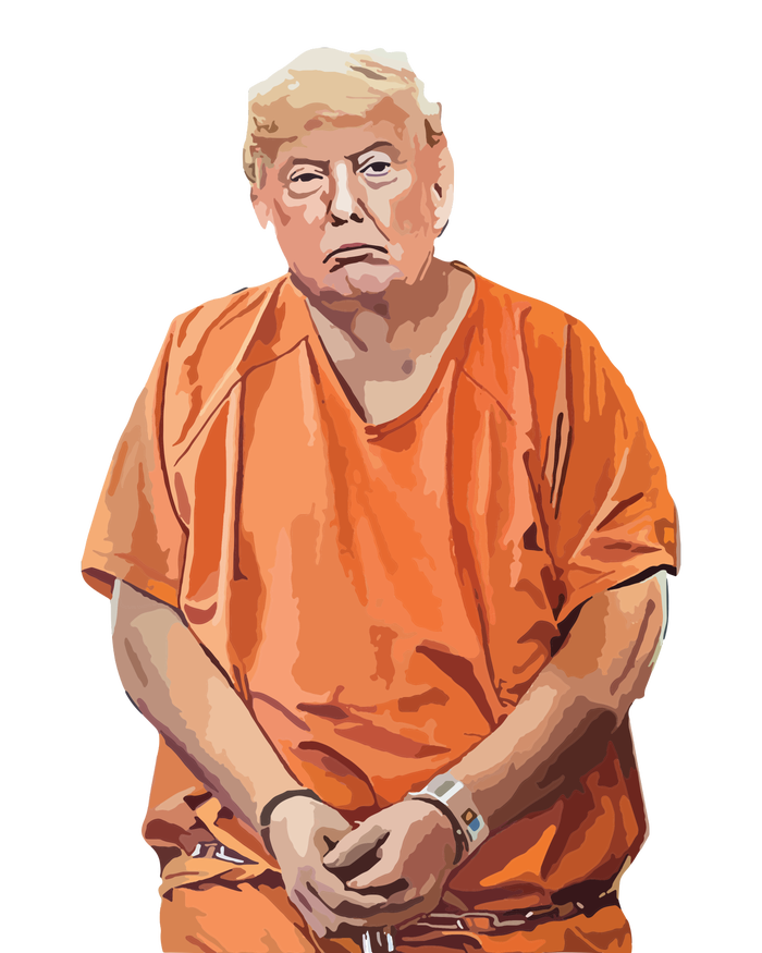 Trump 2024 Years In Prison Funny Antitrump Full-Length Apron With Pockets