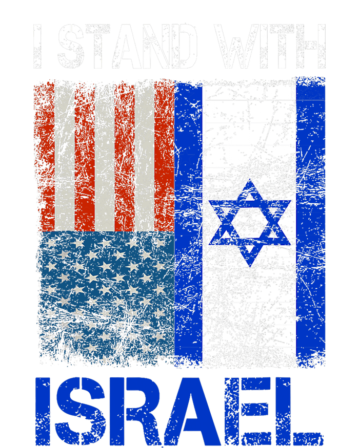 Support Israel I Stand With Israel Usa American Israeli Flag Tall Sweatshirt