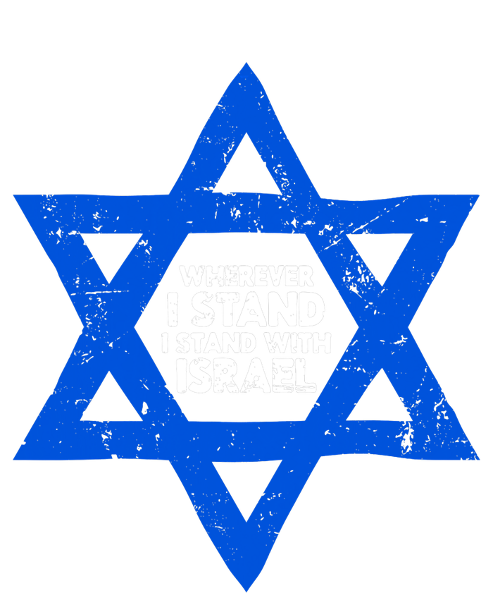 Wherever I Stand I Stand With Israel Jewish Distressed T-Shirt