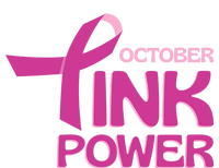 October Pink Power Breast Cancer Button