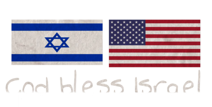 God Bless Israel Flexfit Unipanel Trucker Cap