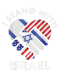 I Stand With Israel USA American Flag Israeli Flag Tank Top