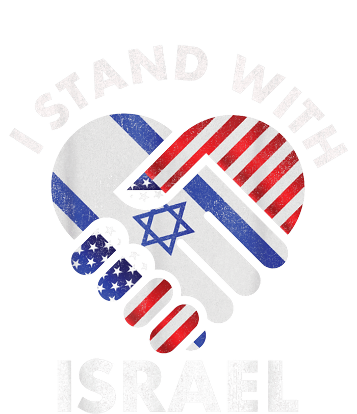 I Stand With Israel USA American Flag Israeli Flag Tank Top