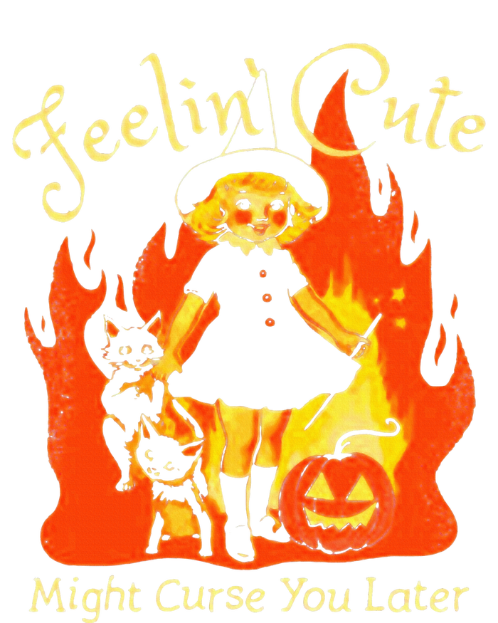 Feeling Cute Might Curse You Later Cute Witch Performance Long Sleeve Polo