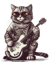 Cool Guitar Playing Cat with Glasses Band Rock Guitar 25L Jumbo Tote