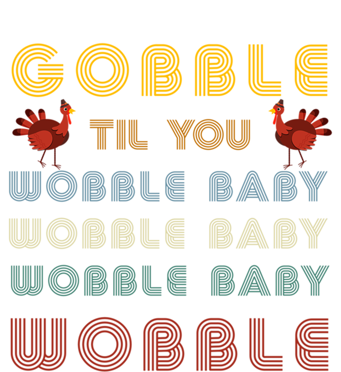 Gobble Til You Wobble Thanksgiving Retro Vintage Gift T-Shirt