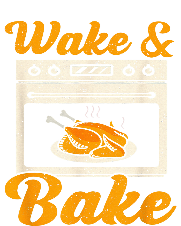 Wake Bake Turkey Feast Meal Dinner Chef Funny Thanksgiving Grommeted Golf Towel