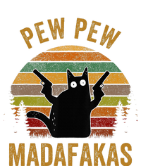 Pew Madafakas Pew Guns Funny Black Cat Retro Vintage T-Shirt