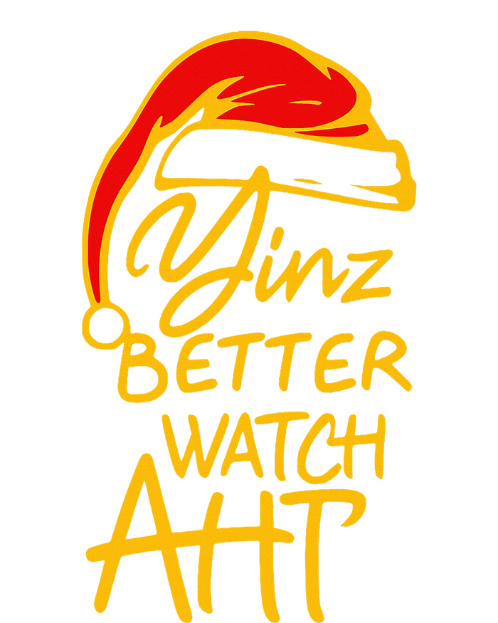 Pittsburgh Christmas 412 Yinzer Santa Yinz Better Watch Aht T-Shirt