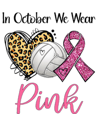 In October We Wear Pink Volleyball Breast Cancer Awareness  25L Jumbo Tote