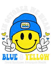 We Wear Yellow Blue Smile Face For Down Syndrome Awareness T-Shirt