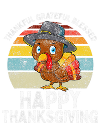 Thankful Grateful Blessed Happy Thanksgiving Turkey Full Zip Hoodie