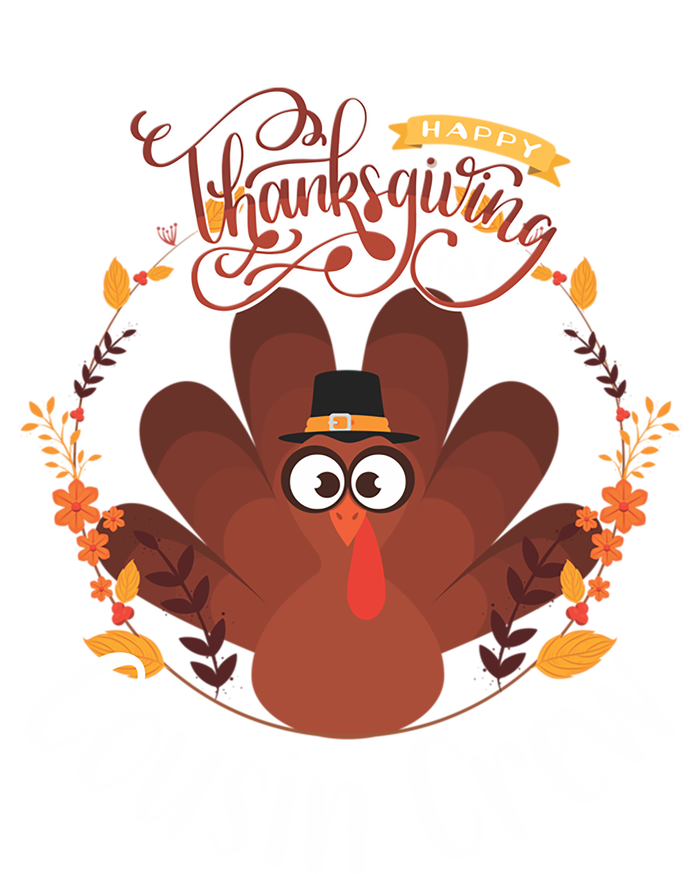 Happy Thanksgiving Cousin Crew Turkey Pajamas Gift Kids Hoodie