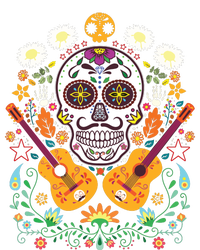 Flower Guitar Skull Day Of The Dead Gifts Mariachi T-Shirt