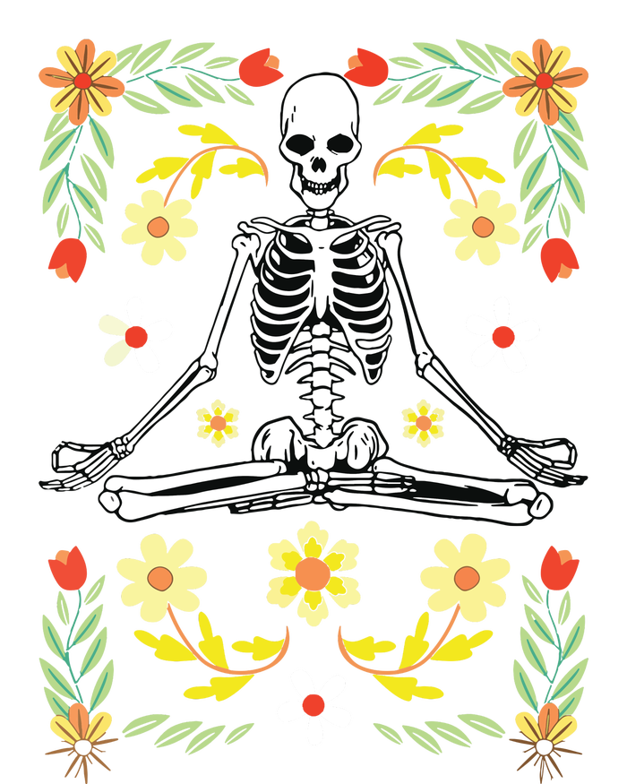 Meditating Skeleton Dia De Los Muertos Mexican Day Of Dead T-Shirt