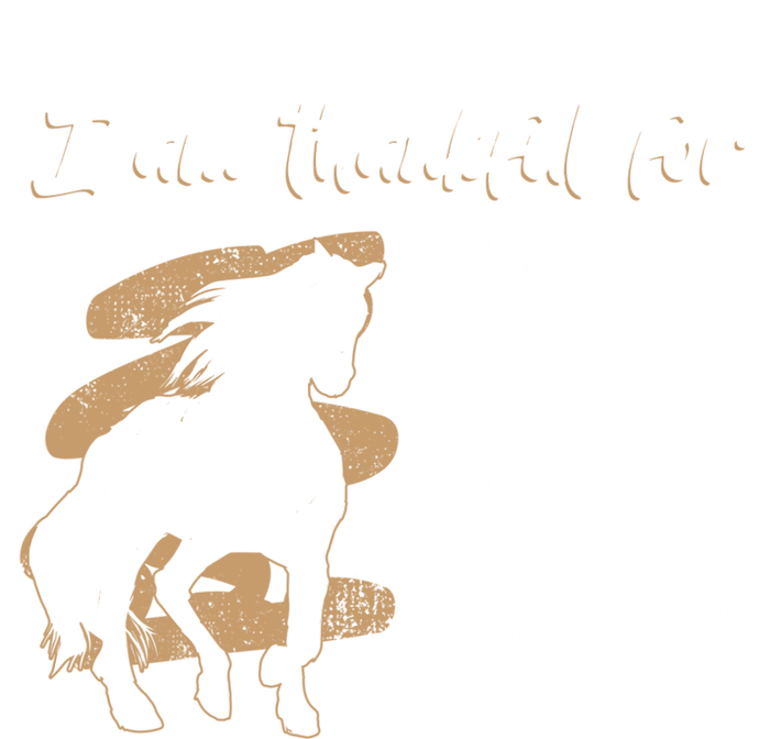 I Am Thankful For Horses Dogs Family Riding Horse Gift Short Acrylic Beanie