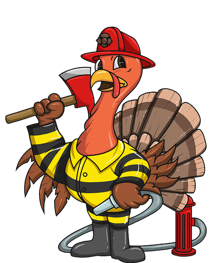 Thanksgiving Firefighter Turkey  Proud Fireman Gift T-Shirt