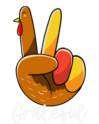 Peace Sign Hand Turkey Thanksgiving Grateful T-Shirt