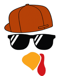 Turkey Face Thanksgiving Trucker Hat Glasses T-Shirt