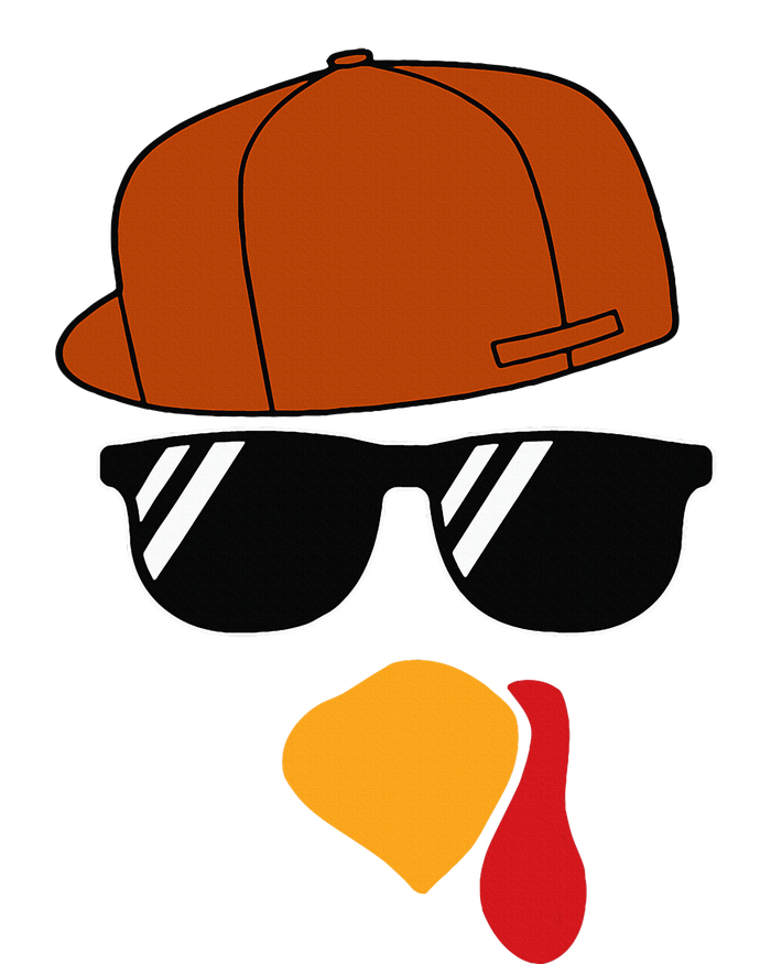 Turkey Face Thanksgiving Trucker Hat Glasses T-Shirt