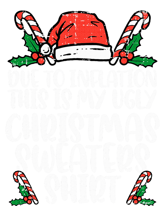 Due To Inflation Funny Christmas Sweater Xmas Valucap Bio-Washed Visor