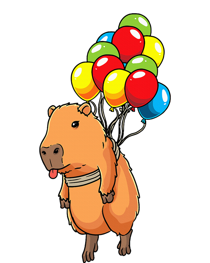 Capybara Giant Cavy Rodent With Balloons Capybara Premium Hoodie