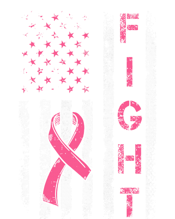 Breast Cancer Awareness American Flag Distressed Premium Hoodie