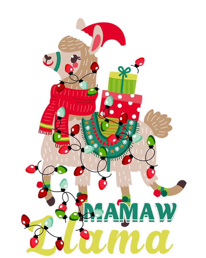 Llama Mamaw Wear Santa Hat Xmas Pajama Outfit Funny Gift Cute Gift Tie-Dye T-Shirt