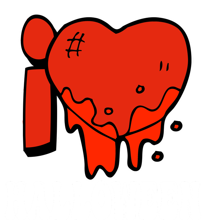 I Love Halloween Creepy Heart T-Shirt