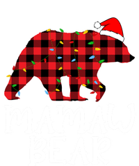 Mamaw Bear Family Group Matching Red Plaid Santa Hat Gift T-Shirt