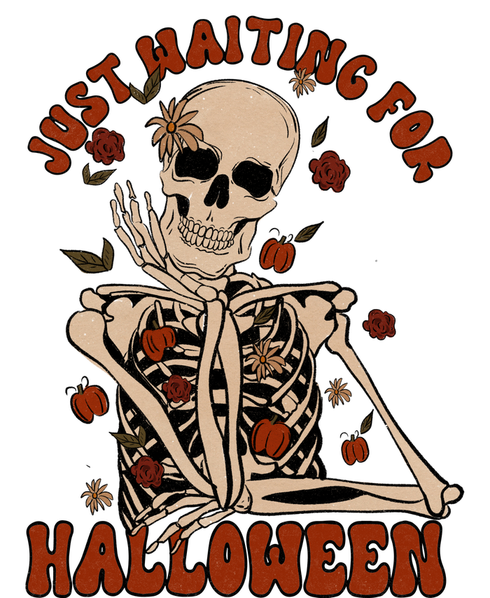 Just Waiting For Halloween Skeleton Fall Spooky Mousepad