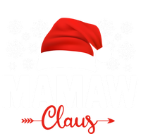 Mamaw Claus Xmas Light Funny Santa Hat Christmas Ugly Gift Stripe Pom Pom Beanie