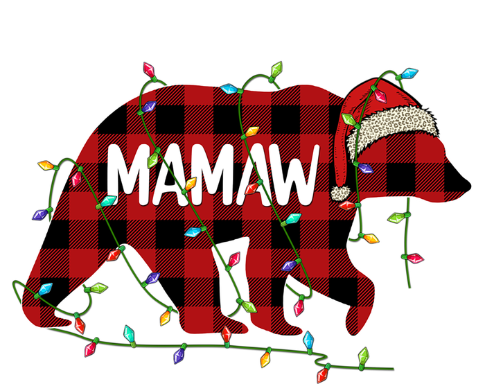 Merry Christmas Mamaw Bear Santa Light Family Xmas Pajama Cute Gift Bumper Sticker