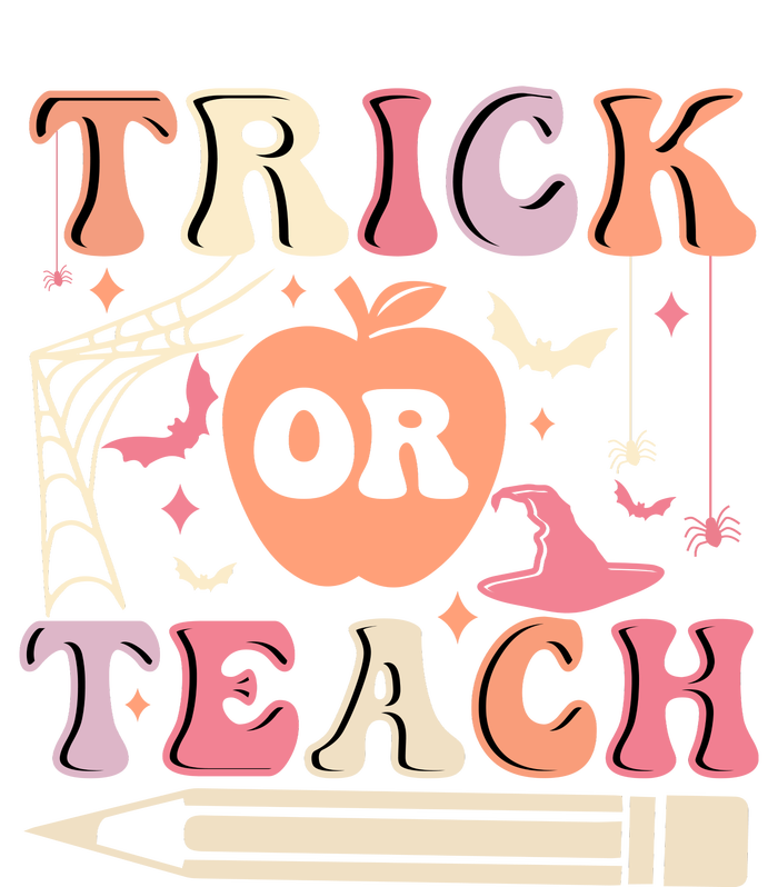 Trick Or Teach Funny Teacher Halloween Sustainable Knit Beanie