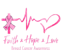 Faith Hope Love Breast Cancer Awareness Ribbon Heartbeat T-Shirt