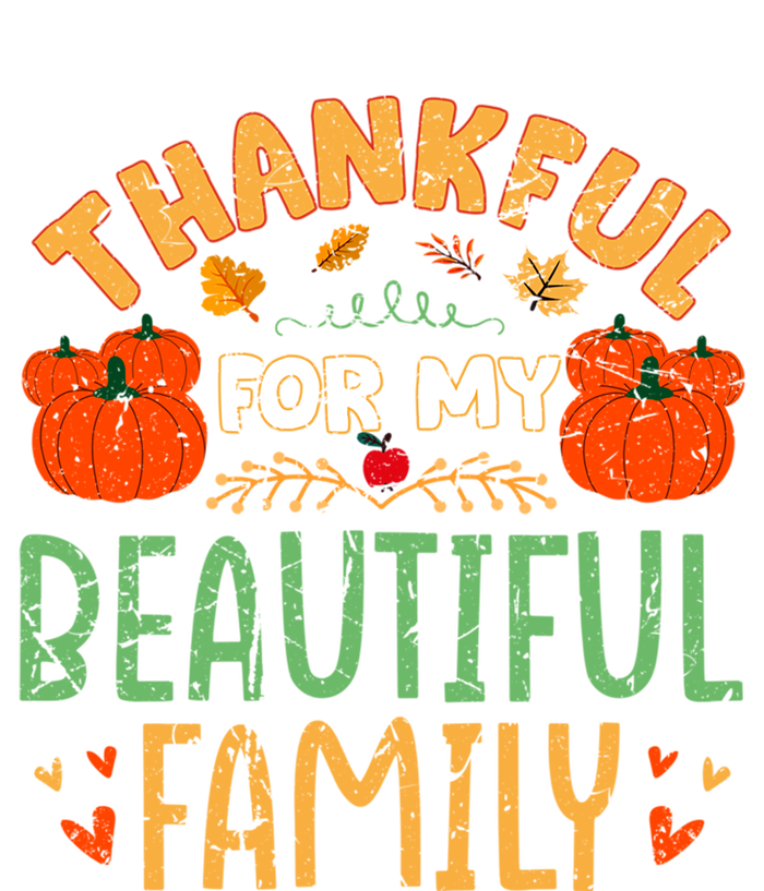 Thankful For My Beautiful Family Fall Thanksgiving Vintage Funny Gift Ladies Essential Flowy Tank