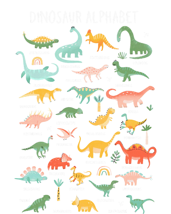 Types Of Dinosaurs Alphabet Identification Back To School Long Sleeve Pajama Set