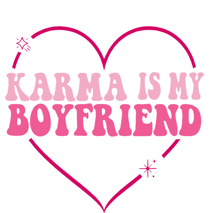 Karma Is My Partner Heart Groovy Spirituel Sarcastic Saying Women's Fleece Hoodie