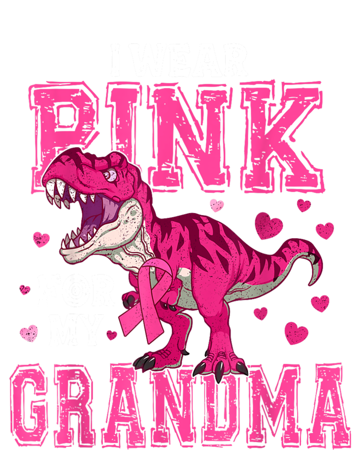 I Wear Pink For My Grandma Dinosaur Breast Cancer Awareness Button