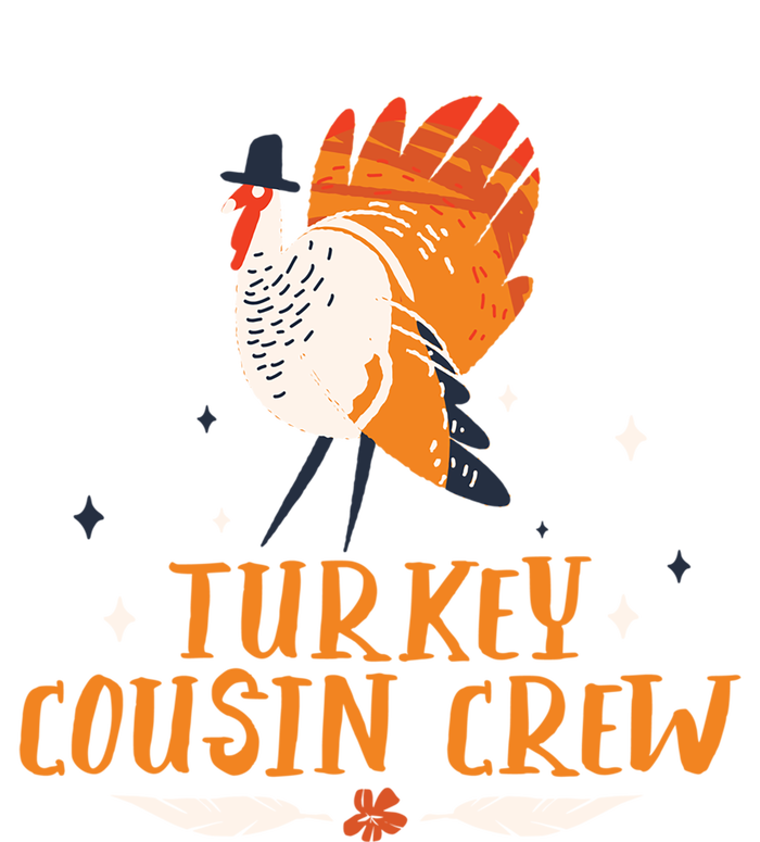 Turkey Cousin Crew Thanksgiving Family Member Cousins Funny Gift Women's Long Sleeve Flannel Pajama Set 