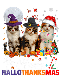 Cat Halloween Christmas Happy Hallothanksmas Thanksgiving T-Shirt