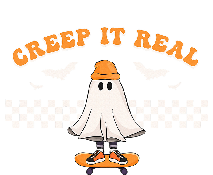 Halloween Creep it Real Ghost Skater T-Shirt