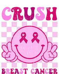 Crush Breast Cancer Awareness Groovy Retro Smile Face T-Shirt