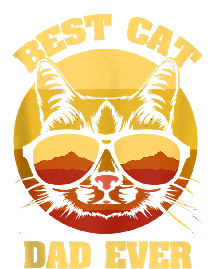 Cat Daddy Cat Lover Gift 80s Retro Best Cat Dad Ever T-Shirt