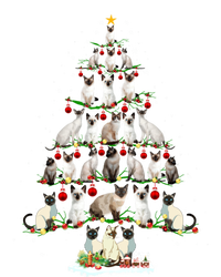 Cute Siamese Cats Tree Merry Christmas Cat Lover Gift T-Shirt