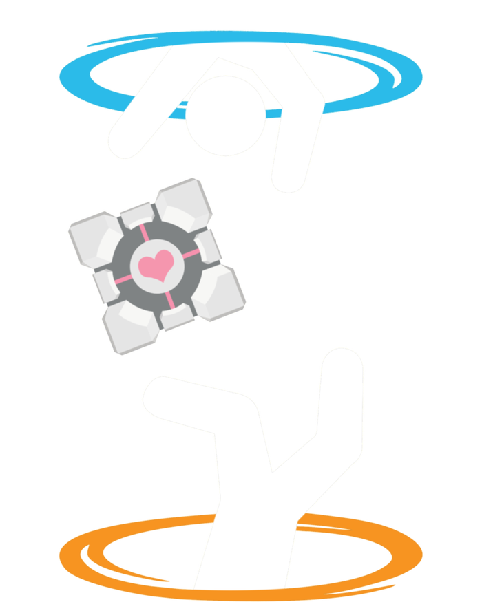 DonT Lose The Companion Cube (Transparent) Portal T-Shirt